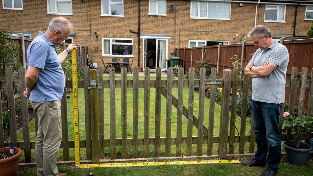 Garden fence boundary dispute between neighbours