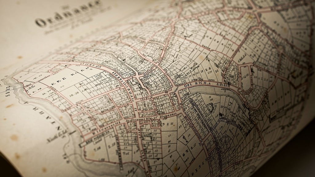 Historic Ordnance Survey map showing property boundaries